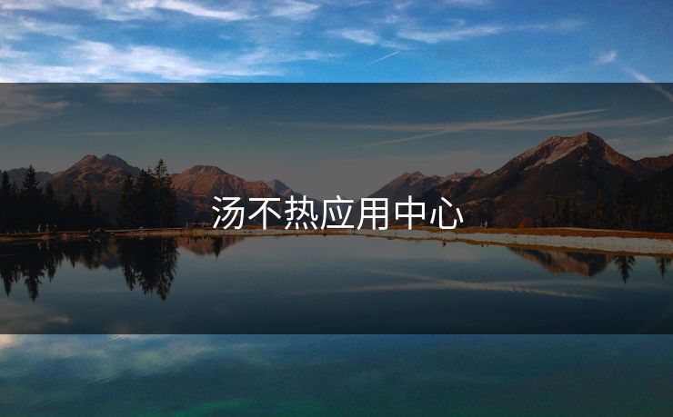 汤不热应用中心